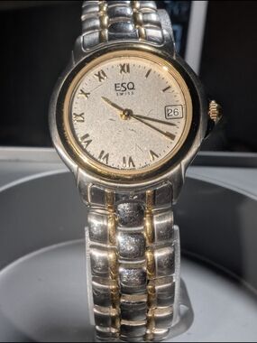Two-Tone Women's ESQ by Movado Mother Of Pearl Dress Watch – Silver and Gold